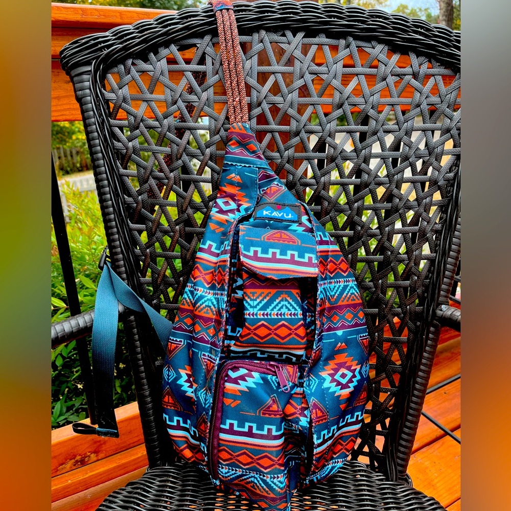 Green Southwestern Print Crossbody Kavu Bag Gem